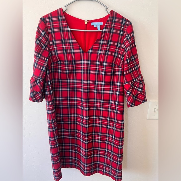 Draper James Checkered Ruffle Sleeve Dress - Picture 2 of 4